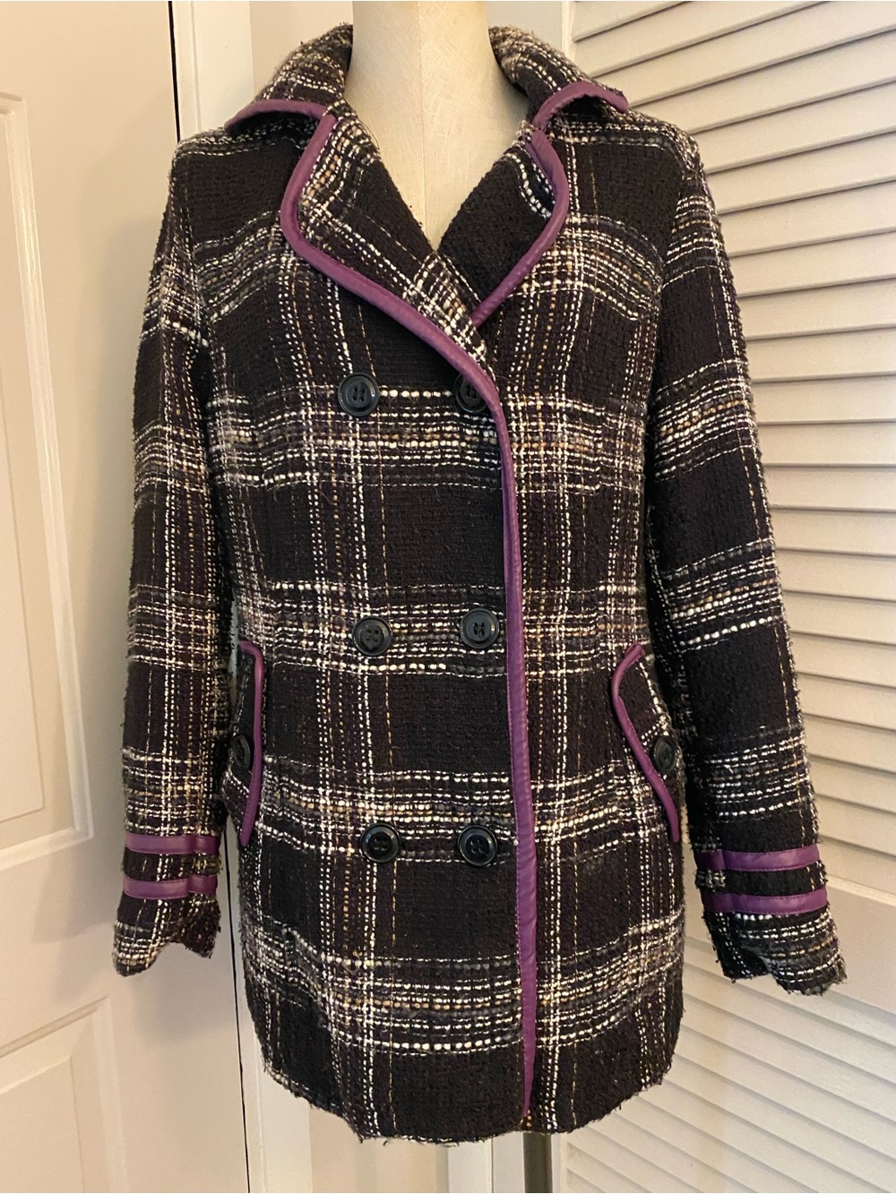 Boy Meets Girl Tweed Coat- Size XL